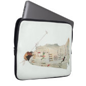 Indischer Krieger mit Pipe Portrait von Karl Bodme Laptopschutzhülle (Vorne Rechts)