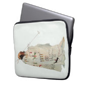 Indischer Krieger mit Pipe Portrait von Karl Bodme Laptopschutzhülle (Vorderseite Links)