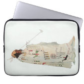 Indischer Krieger mit Pipe Portrait von Karl Bodme Laptopschutzhülle (Vorderseite)