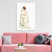 Indischer Krieger mit Pipe Portrait von Karl Bodme Leinwanddruck (Insitu (Wohnzimmer))