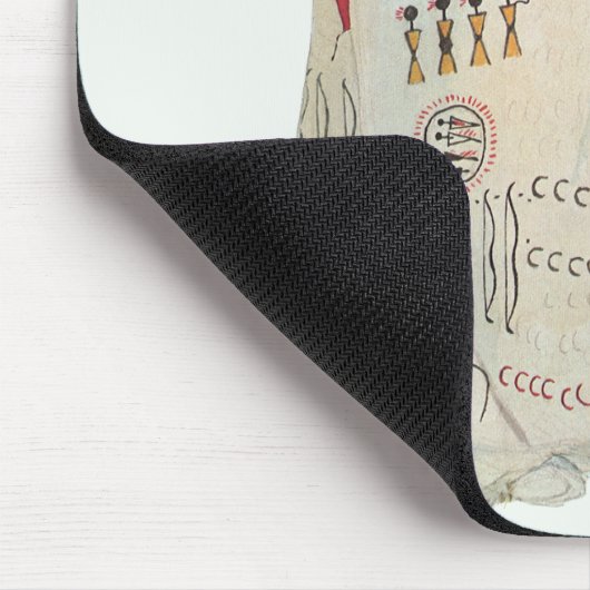 Indischer Krieger mit Pipe Portrait von Karl Bodme Mousepad (Ecke)