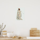 Indischer Krieger mit Pipe Portrait von Karl Bodme Poster (Küche)