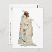 Indischer Krieger mit Pipe Portrait von Karl Bodme Postkarte (Vorne/Hinten)