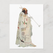 Indischer Krieger mit Pipe Portrait von Karl Bodme Postkarte (Vorderseite)