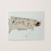 Indischer Krieger mit Pipe Portrait von Karl Bodme Puzzle (Horizontal)