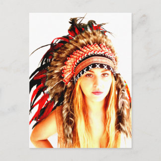 indischer Krieger Postkarte