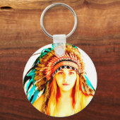 indischer Krieger Schlüsselanhänger (Vorderseite)