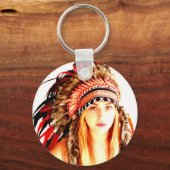 indischer Krieger Schlüsselanhänger (Vorderseite)