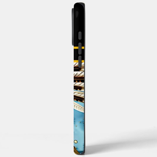 Indischer Krieger: Stammesmuster Case-Mate iPhone Hülle (Rückseite / Links)