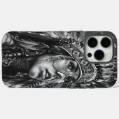 Indischer Kriegergeist mit Federn Case-Mate iPhone Hülle (Rückseite (Horizontal))