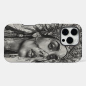 Indischer Kriegergeist mit Federn iPhone Hülle (Rückseite (Horizontal))