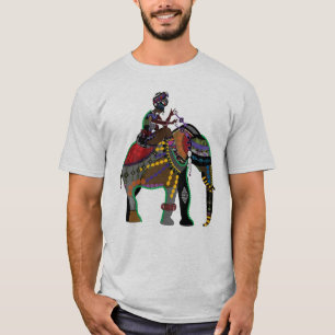 INDISCHER KUNST-ELEFANT mit REITER T - Shirt