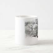 Indischer Leiter, der auf Pferd auflädt: Kaffeetasse (Mittel)