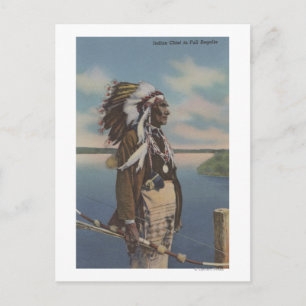 Indischer Leiter im Nordwesten in Full Regalia Postkarte