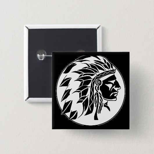 Indischer Leiter-Kopf Button (Vorne & Hinten)