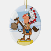 Indischer Leiter mit Gewehr auf Pferd Keramik Ornament (Rechts)