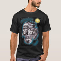 Indischer Leiter u. Wolf-Shirt