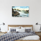 Indischer Leiter und alter Mann der Falls View Leinwanddruck (Insitu (Schlafzimmer))