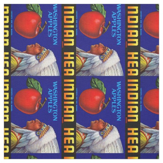 Indischer Leiter Washington Äpfel Stoff (Muster)