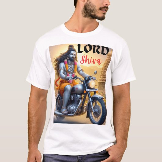 Indischer Lord von Shiva gedruckter T - Shirt (Vorderseite)