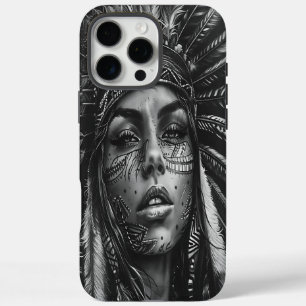 Indischer Mädchenkrieger mit Gesichtsfarbe iPhone 16 Pro Max Hülle