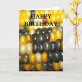 Indischer Mais auf der Cob HAPPY BIRTHDAY Card Karte (Gelbe Blume)