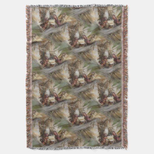 Indischer Mais im Korb Decke (Vorderseite Vertikal)