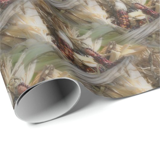Indischer Mais im Korb Geschenkpapier (Rolleneckpunkt)