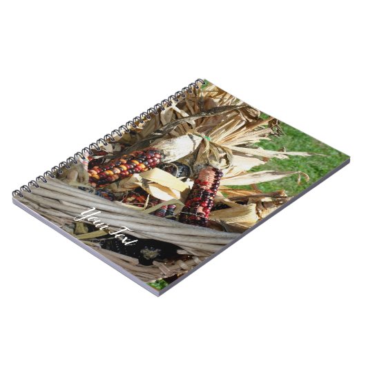 Indischer Mais im Korb Notizblock (Linke Seite)