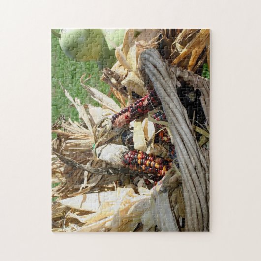 Indischer Mais im Korb Puzzle (Vertikal)