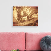 Indischer Mais in Basket Vintag Fall Leinwanddruck (Insitu (Wohnzimmer))