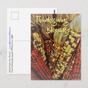 Indischer Mais Kernels Foto 2 Erntedank Postkarte