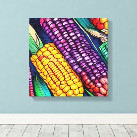 Indischer Mais Leinwanddruck (Insitu (Holzboden))