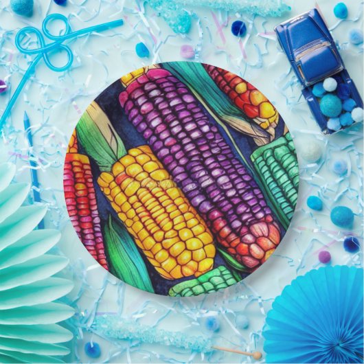 Indischer Mais Pappteller (Party)