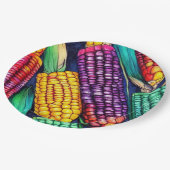 Indischer Mais Pappteller (Schrägansicht)