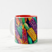 Indischer Mais Zweifarbige Tasse (Vorderseite Links)