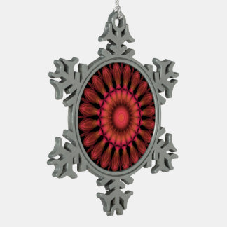 Indischer Malerpinsel Schneeflocken Zinn-Ornament