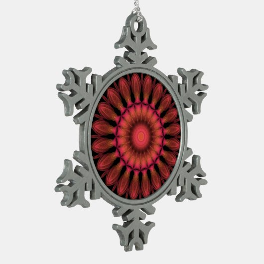 Indischer Malerpinsel Schneeflocken Zinn-Ornament (Links)