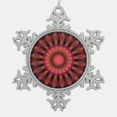Indischer Malerpinsel Schneeflocken Zinn-Ornament (Vorderseite)
