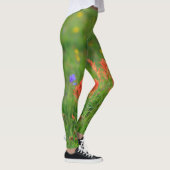Indischer Malerpinsel-Wildblumen Leggings (Rechts)