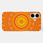 Indischer Mandala Orange Case-Mate iPhone Hülle (Rückseite (Horizontal))