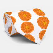 Indischer Mandala Orange Krawatte (Gerollt)
