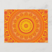 Indischer Mandala Orange Postkarte (Vorderseite)