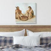 Indischer Mann und Frauen essen Leinwanddruck (Insitu (Schlafzimmer))