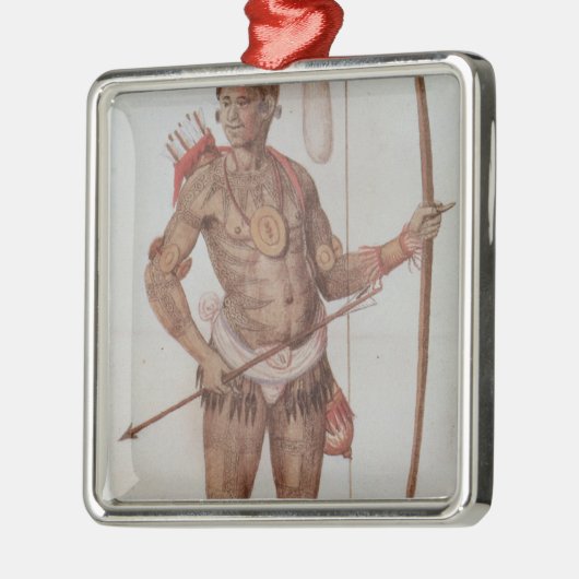 Indischer Mann von Florida Silbernes Ornament (Links)