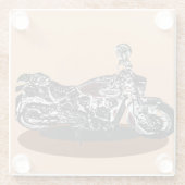 Indischer Motorrad-Geburtstag Glasuntersetzer (Rückseite)