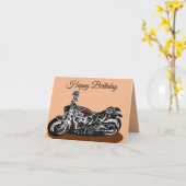 Indischer Motorrad-Geburtstag Karte (Gelbe Blume)