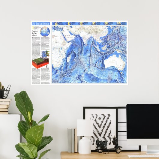 " Indischer Ozean: 1992 Detaillierte MAP ... Poster (Heimbüro)