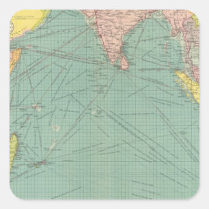Indischer Ozean 3 Quadratischer Aufkleber