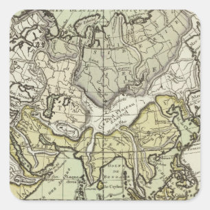 Indischer Ozean Quadratischer Aufkleber